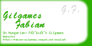 gilgames fabian business card